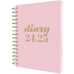 Collins Scandi E-PW51M.50-2425 Schoolagenda voor studenten en docenten, op gerecycled papier, A5, roze