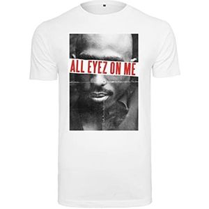 Mister Tee Set van 2 All Eyez On Me T-shirt met korte mouwen voor heren (1 stuk), Wit