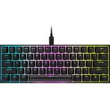 Corsair K65 RGB Mini-gamingtoetsenbord, bekabeld, 60% - Cherry MX RED schakelaars - PBT-toetsen met dubbele schot - iCUE compatibel - QWERTY-lay-out UK - zwart