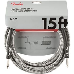Fender Professionele seriële kabel, 4,5 m wh. tweed