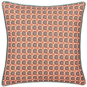 Wylder Tropics Onika Kussensloop met geometrische biezen, vierkant