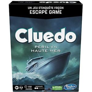 Cluedo Peril op volle zee, onderzoeksspel in Escape Game, coöperatief bordspel voor 1 tot 6 spelers (Franse versie)