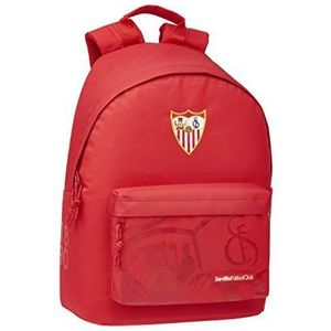 safta Officiële FC Sevilla kinderrugzak voor 14,1 inch laptop, 310 x 160 x 410 mm, uniseks, rood, eenheidsmaat, Rood, Talla única, Koel