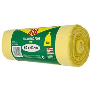 Jufol Afvalzakken - 20 l - 100 rolzakken - 450 x 550 mm, 1 stuk, 30071, 30091