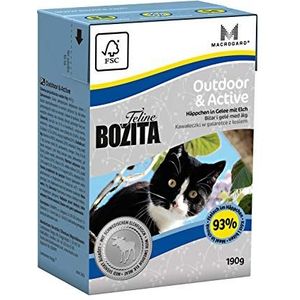 BOZITA Volledige voeding van gelei voor volwassenen en actieve katten, 16 x 190 g