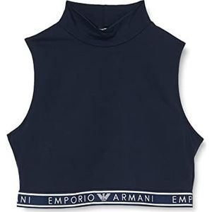 Emporio Armani Crop Top Dames T-shirt, Marine, L, Marinier