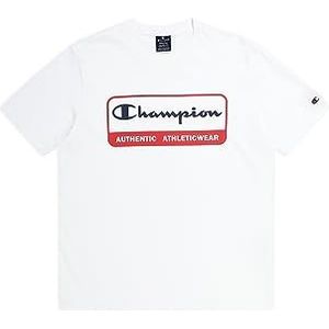 Champion Legacy Graphic Shop Authentic S-s Crewneck T-shirt voor heren, Wit.