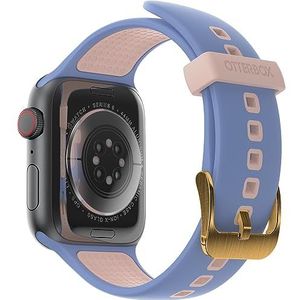 OtterBox All Day armband voor Apple Watch Series 9/8/7/6/SE 2e gen/SE 1e gen/5/4/3-42 mm/44 mm/45 mm, reservearmband van duurzame zachte siliconen voor Apple Watch, blauw/beige