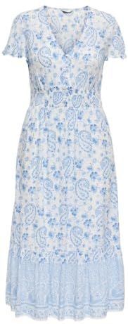 Onlmarianne Life S/S Robe midi WVN, Cloud Dancer, S