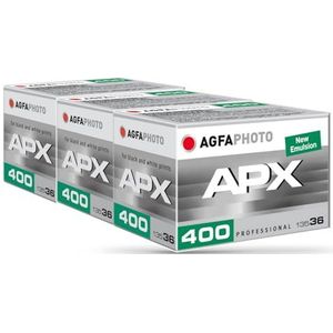 AgfaPhoto APX 400 3 x zwart-wit folie, 35 mm, 36 poses, 3 stuks