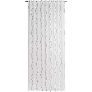 Elbersdrucke Curve 07 kant-en-klare decoratie, polyester, 255 x 140 cm, wit/grijs