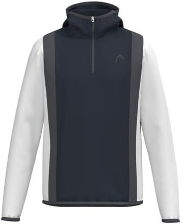 HEAD Club 25 Tech Sweat à capuche pour homme, bleu marine/blanc