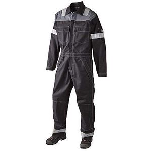 JAK Workwear 12-12004-051-03-87 Model 12004 EN ISO 1149-5 Antiflame werkpak, zwart/grijs, L maat, 87 cm staplengte