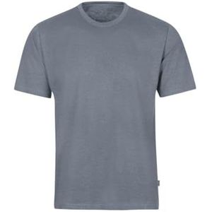 Trigema Deluxe T-shirt voor heren van katoen, Steengrijs gemengd