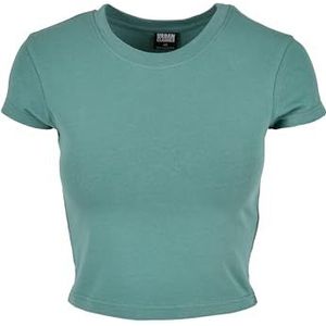 Urban Classics Cropped Tee dames stretch jersey T-shirt dames top in vele kleuren maten XS tot 5XL, Paleleaf