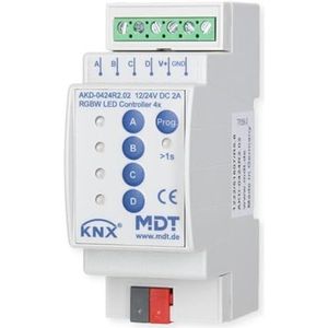 MDT EIB KNX AKD-0424R2.02 4-kanaals LED-controller 2/4 A RGBW 2TE REG