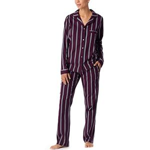 Schiesser Pyjama Lange Pijama-set voor dames, lila, 36, Lila.