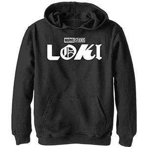 Marvel Loki - Loki Logo YTH Hoodie Jet Black 12/13, Noir, 12 ans
