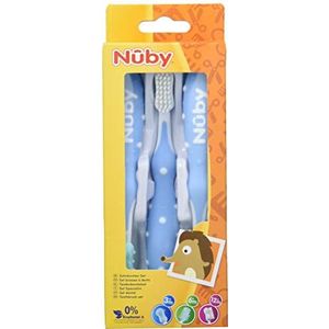 Nuby ID754 - tandenborsteltrainer set van 3, kleur niet vrij te kiezen
