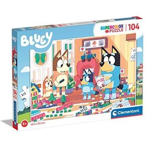 Clementoni Kinderpuzzels - Bluey 104 stukjes, Puzzel, 6+ jaar