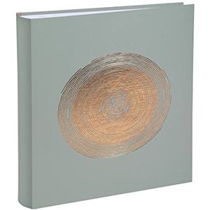 EXACOMPTA - Ref. 16263E – Fotoalbum Ellipse – 300 foto's – 60 witte pagina's – Formaat 29 x 32 cm – Omslag van groen kunstleer met een markering in de vorm van een ellips