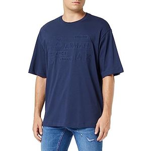 Armani Exchange Duurzaam - Logo print - Zware Jersey - Korte Mouw Poloshirt Heren Sweater, Blauw