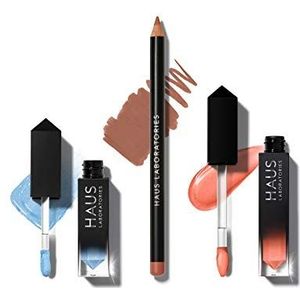 Haus Laboratories By Lady Gaga: make-upset bestaande uit een tas, een vloeibare oogschaduw, een lippenstift en een lipgloss