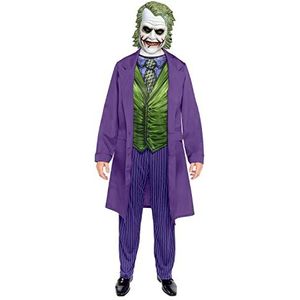 Amscan Officieel kostuum Warner Bros DC Comics licentieproduct The Joker Movie maat L, paars, groen, 9907617