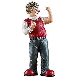 GILDE clown figuur Muckis - decoratief figuur & verzamelstuk - handgemaakt - hoogte 16 cm