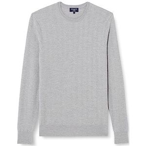 Hackett London Herringbone St Crew Sweatshirt voor heren, Beige (cement)