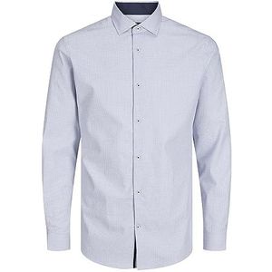 JACK & JONES Jprblaparker Detail Shirt L/S Noos Vrijetijdshemd voor heren, Wit