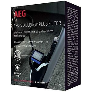 AEG AEF160 Allergy Plus FX9 (1 hygiënefilter, stofzuigerfilter, wasbaar, filtereffect van meer dan 99%, verbeterde zuigkracht, geschikt voor mensen met een allergie, pasvorm