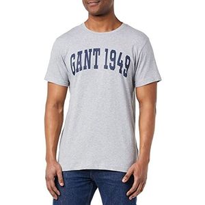 GANT MD. Fall SS T-shirt, grijs, S, grijs.