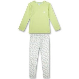 Sanetta Lange groene pyjama voor meisjes, comfortabele pyjama voor meisjes, maat, Appel