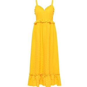 threezy Maxi-jurk voor dames 19323128-TH01, oranje, maat XS, maxi-jurk, XS, Maxi-jurk