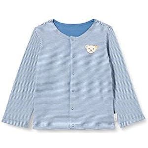 Steiff Sweatjack Gots Unisex Baby Jas, koronetblauw