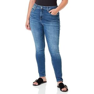 Calvin Klein Jeans Pantalon skinny taille haute pour femme, Bleu, 42W