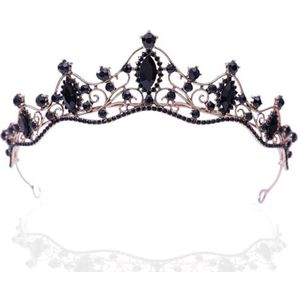 ZOOMPIL Strass, kristal, diadeem, bruiloft, stras, blad, kroon, haarband, strass, bruiloft, bal, verjaardag, diadeem, Legering, Kristal