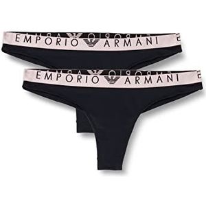 Emporio Armani Braziliaanse letters, dames, zwart, XL, 2 stuks, zwart.