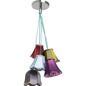 Kare Design Hanglamp Saloon Flowers 5, meerkleurig, zijde, hanglamp voor woonkamer, slaapkamer, 110 x 45 x 45 cm (lamp niet inbegrepen)