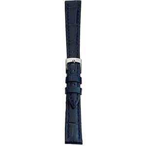 Morellato Uniseks horlogebandje, collectie Easy Click, Mod. Bolle, echt kalfsleer, alligator-look, A01X5203480, blauw, 12 mm, Blauw, 12mm, Riem