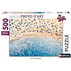 Nathan 87138 Puzzel 500 stukjes, een zomer op het strand, volwassenen en kinderen vanaf 12 jaar, hoogwaardige puzzel, perfecte inbouw, kunstfotocollectie