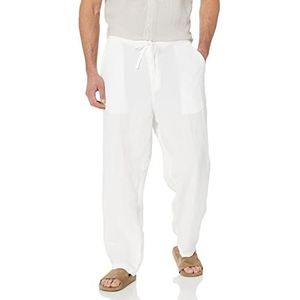 Cubavera Trekkingbroek met achterkant, elastische tailleband, vrijetijdsbroek voor heren, Helder wit