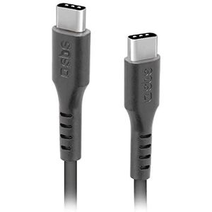 SBS USB-C kabel USB-C oplaadkabel en gegevensoverdracht kabel 1,5 m voor Samsung Xiaomi, Oppo, Huawei, PC, tablet