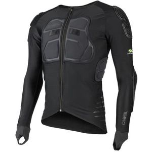O'NEAL | Beschermend overhemd | Motocross Enduro Moto | Elastische en lichte beschermende jas van polyurethaanschuim inzetstuk | STV beschermshirt met lange mouwen V.23 | Volwassenen | Zwart | Maat S
