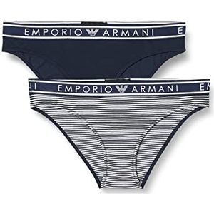 Emporio Armani Dames slips katoen bedrukt marine/marine str., L, Marine / Marine Str.