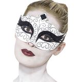 Smiffys Gothic Zwanenmasker, wit, zijkanten om te bevestigen