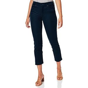 7 For All Mankind The Straight Crop Corduroy Peacock Damesbroek, Blauw