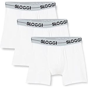 Sloggi Go C3p Shorts voor heren, 3 stuks, Wit (Wit 0003)