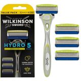 Wilkinson Sword Hydro 5 Sensitive Skin Rasoir/Lames pour Homme - Pack de 4